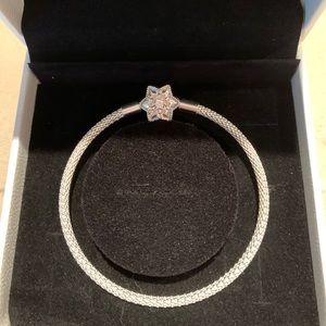 Pandora Bracelet with Snowflake Clasp